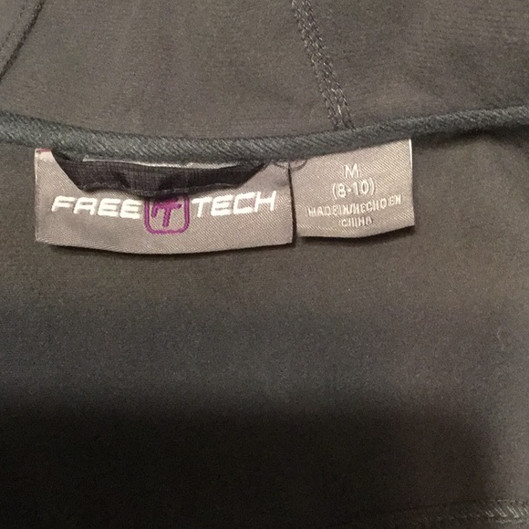 NWOT FREE TECH DARK GRAY/BLACK ZIP HOODED JACKET - Picture 7 of 8